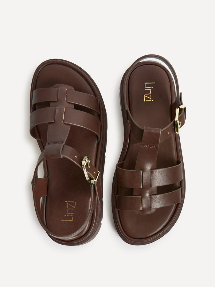 Adventure Brown Gladiator Flat Sandals