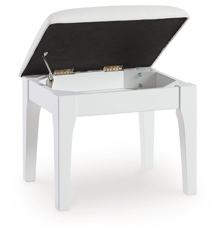 Chalanna - Vanity Stool - White