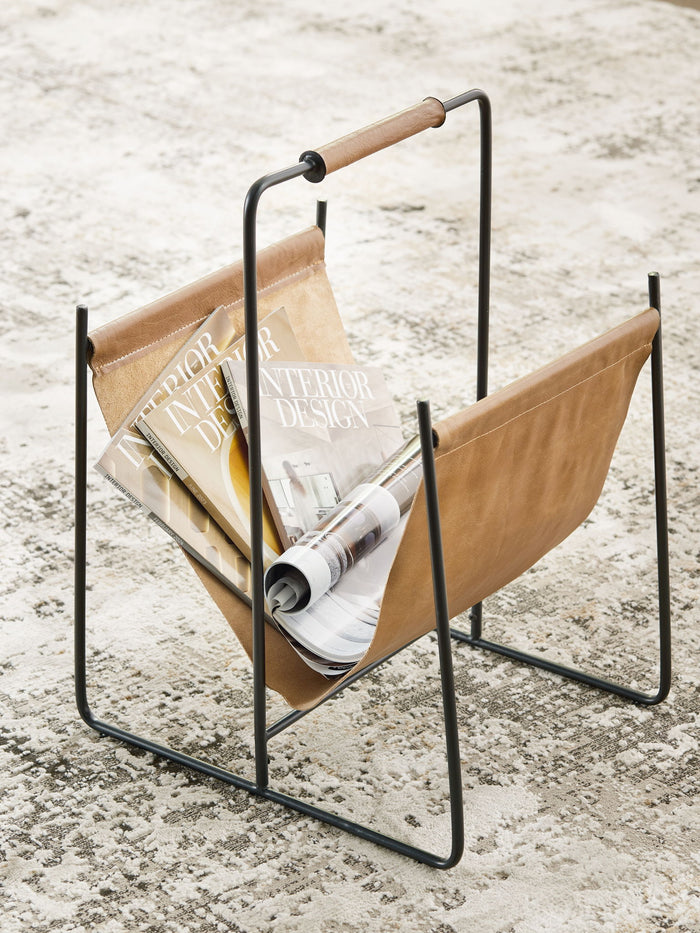 Faronworth - Magazine Rack - Brown / Black