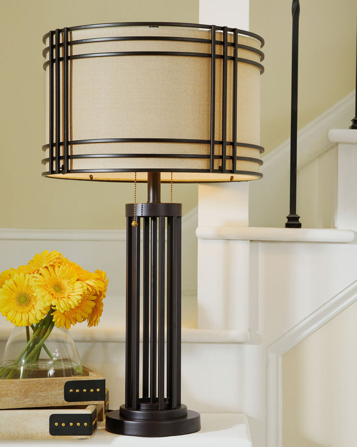 Hanswell - Metal Table Lamp - Dark Brown
