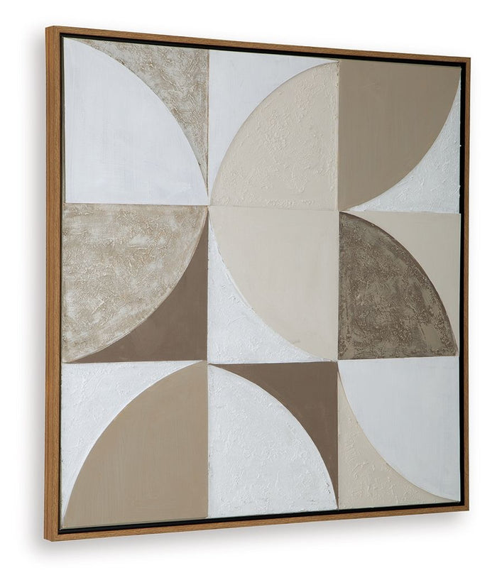 Harelman - Wall Art - Tan / Taupe / White
