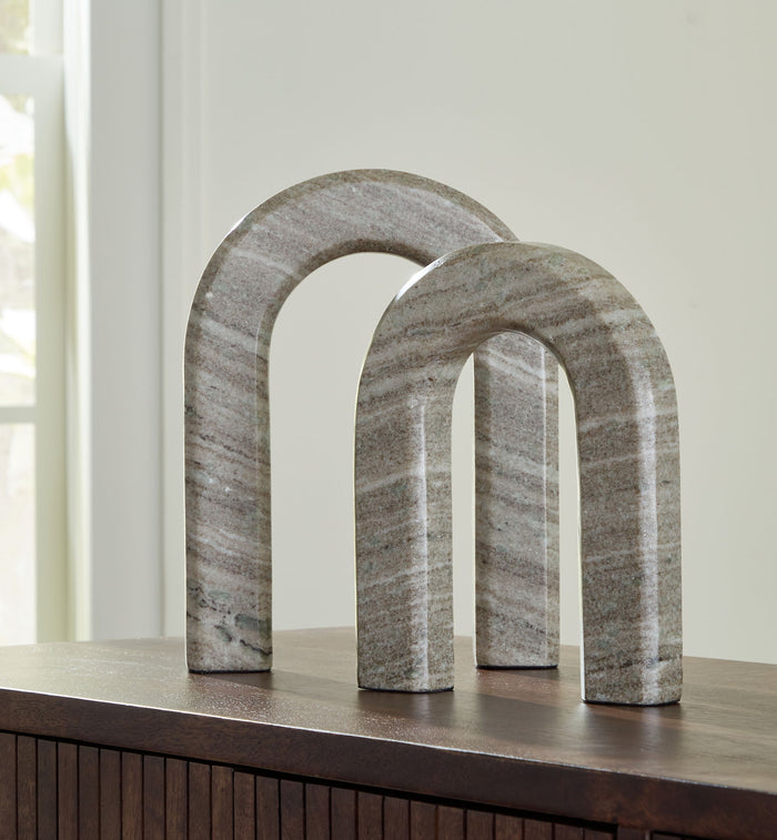 Keithton - Sculpture Set (Set of 2) - Taupe