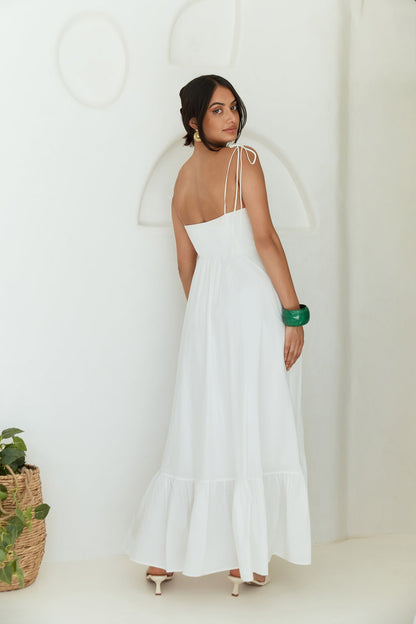 By Your Side Maxi Dress White
