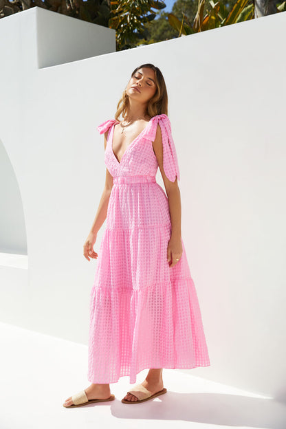 Aurora Glow Pink Maxi Dress