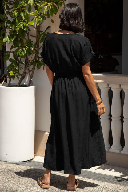 Georgina Short Sleeve Dress Black