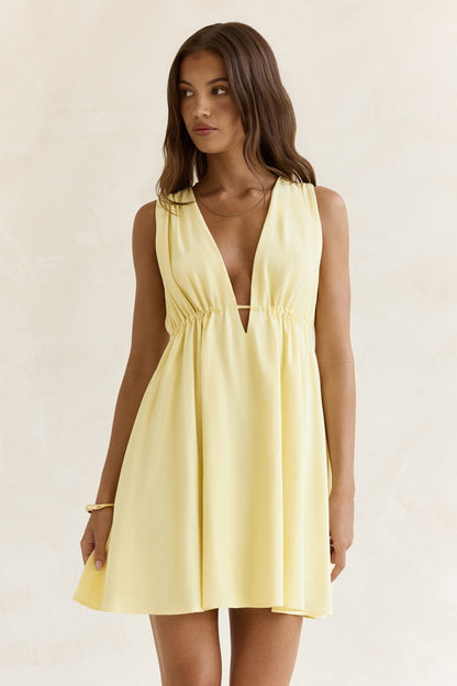 Spritz Of The Sun Mini Dress Yellow