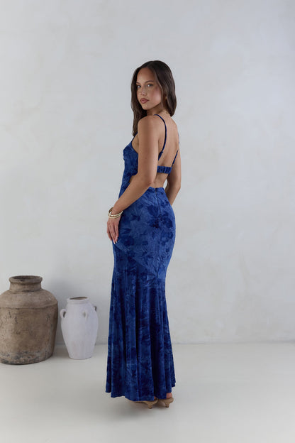 Wander In Style Maxi Dress Blue