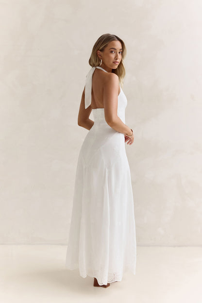 World Of Wonder Halter Maxi Dress White