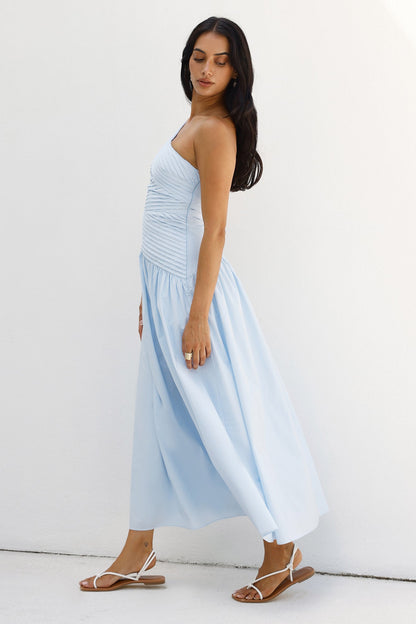 Lexi Love One Shoulder Maxi Dress Blue
