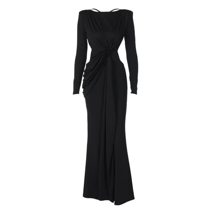 Best Seller in Back Hollow Out Cutout Slim Long Sleeve Dress