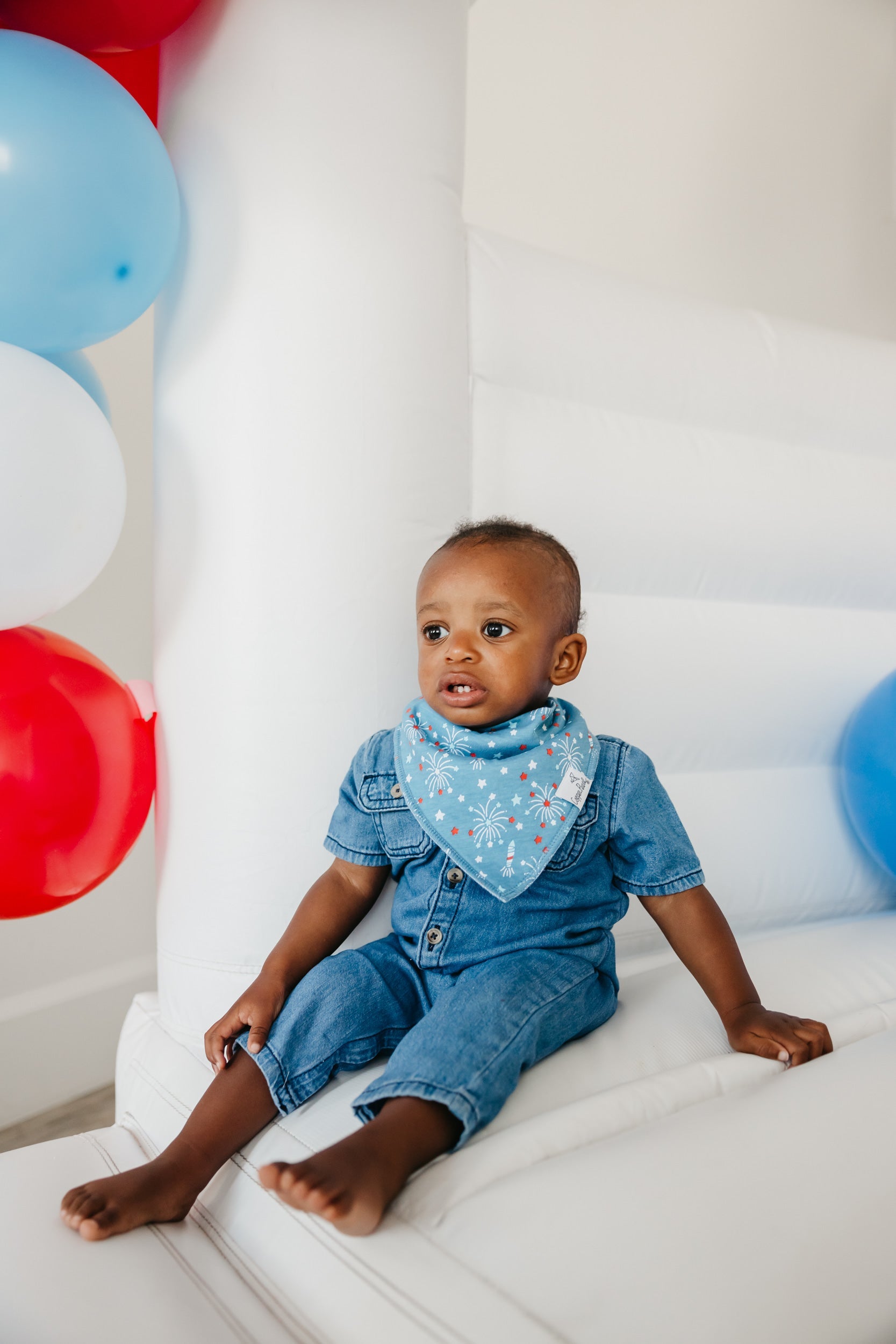 4 Pack Baby Bandana Bibs - Spangled