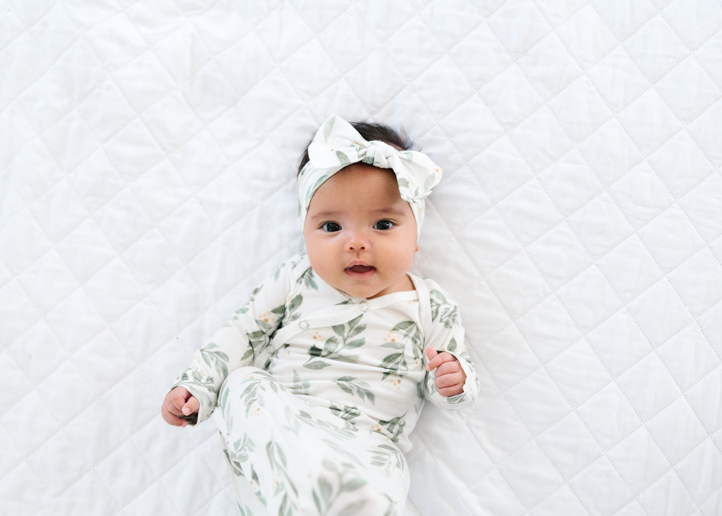 Knit Headband Bow - Fern