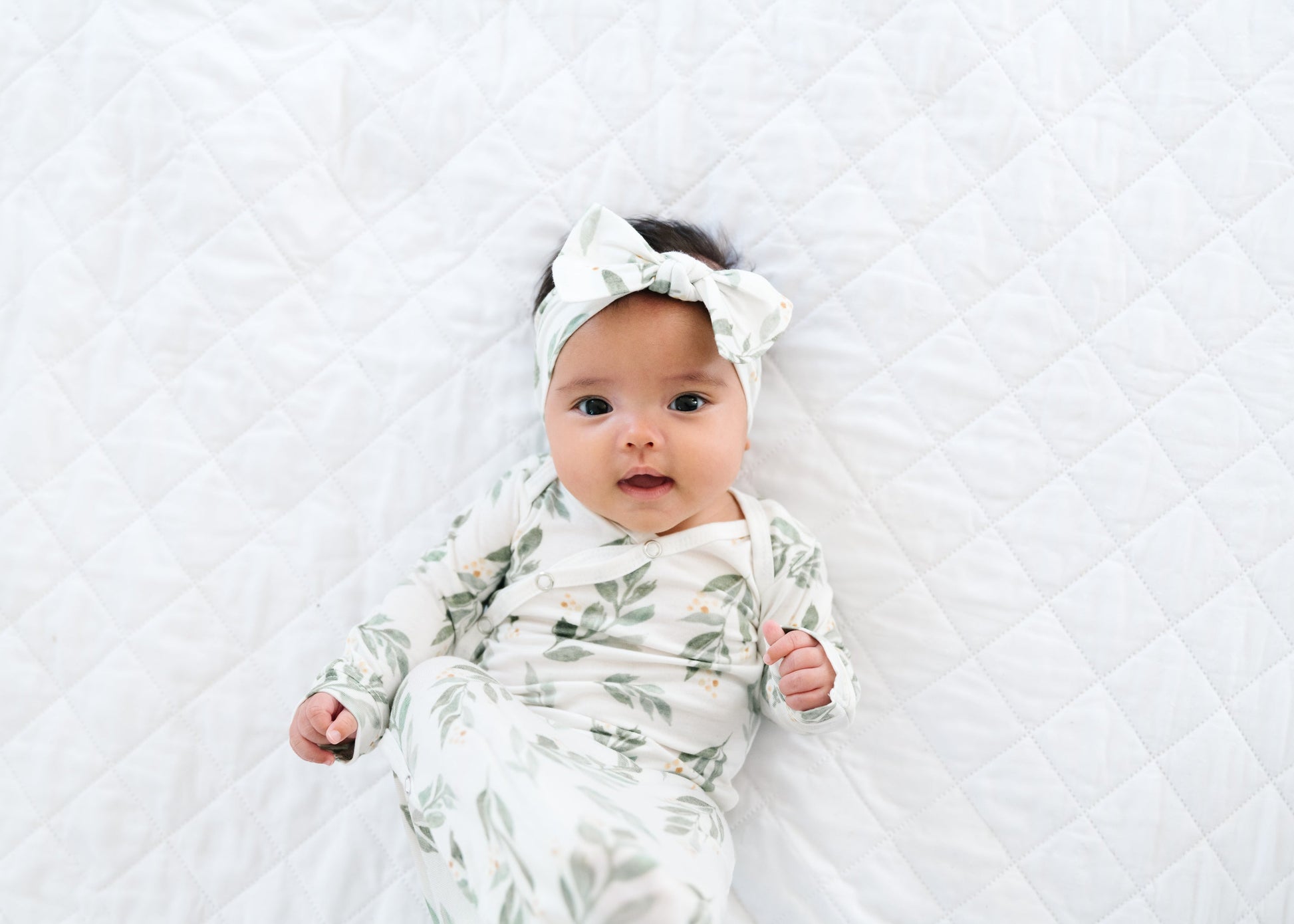 Knit Headband Bow - Fern