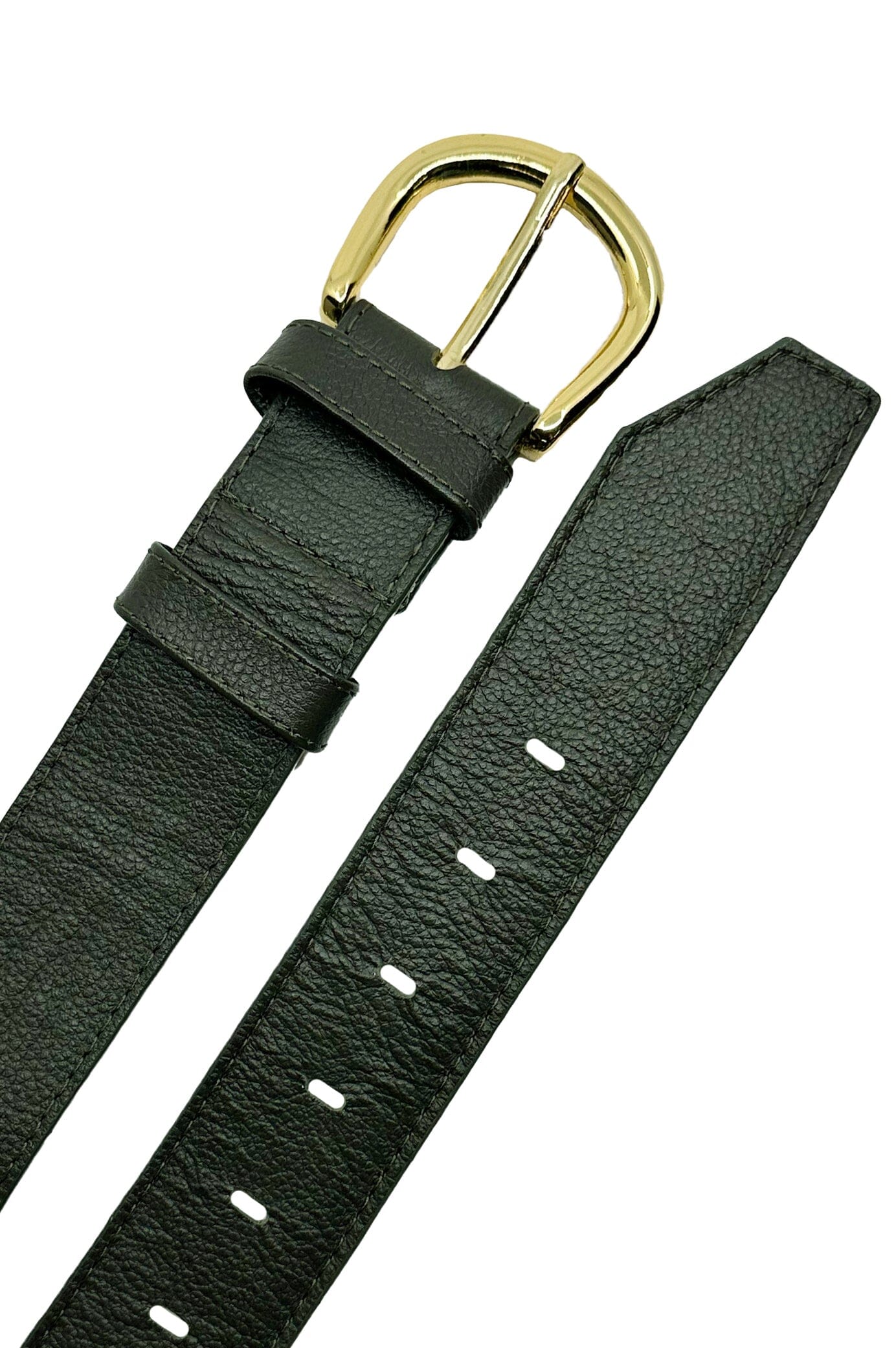 Jeans Belt Olive Soft Leather