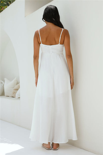 Blowing Away Maxi Dress White