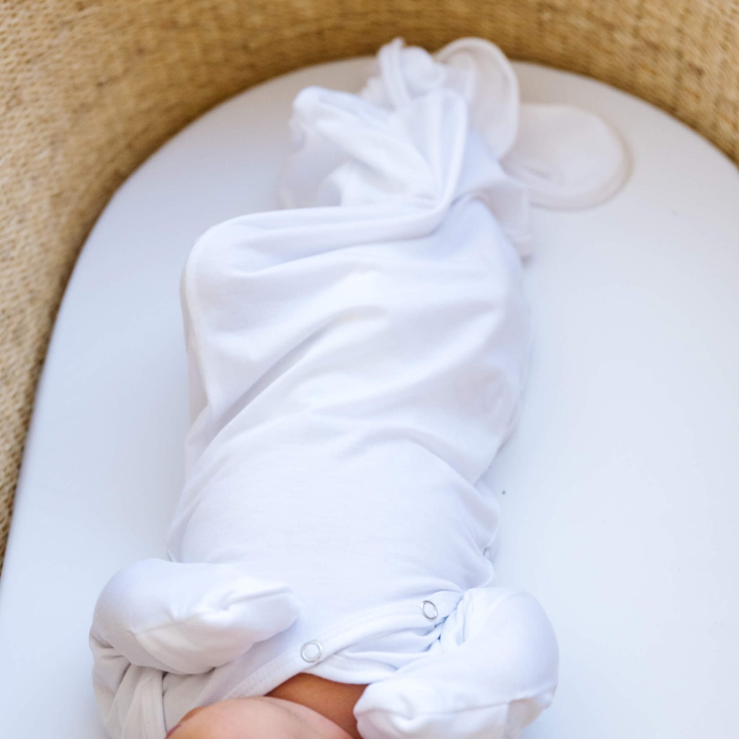 Newborn Knotted Gown - Dove