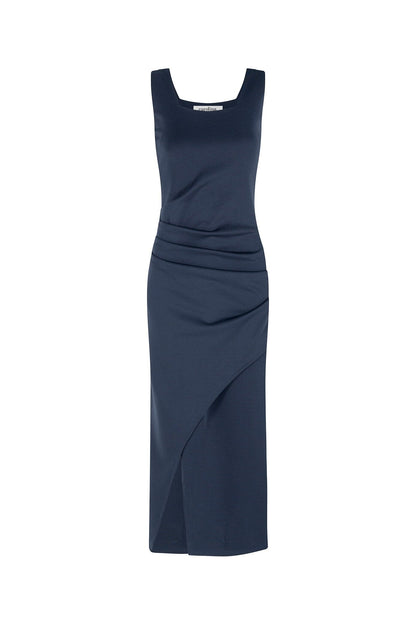 Portofino Sleeveless Midi Dress Navy