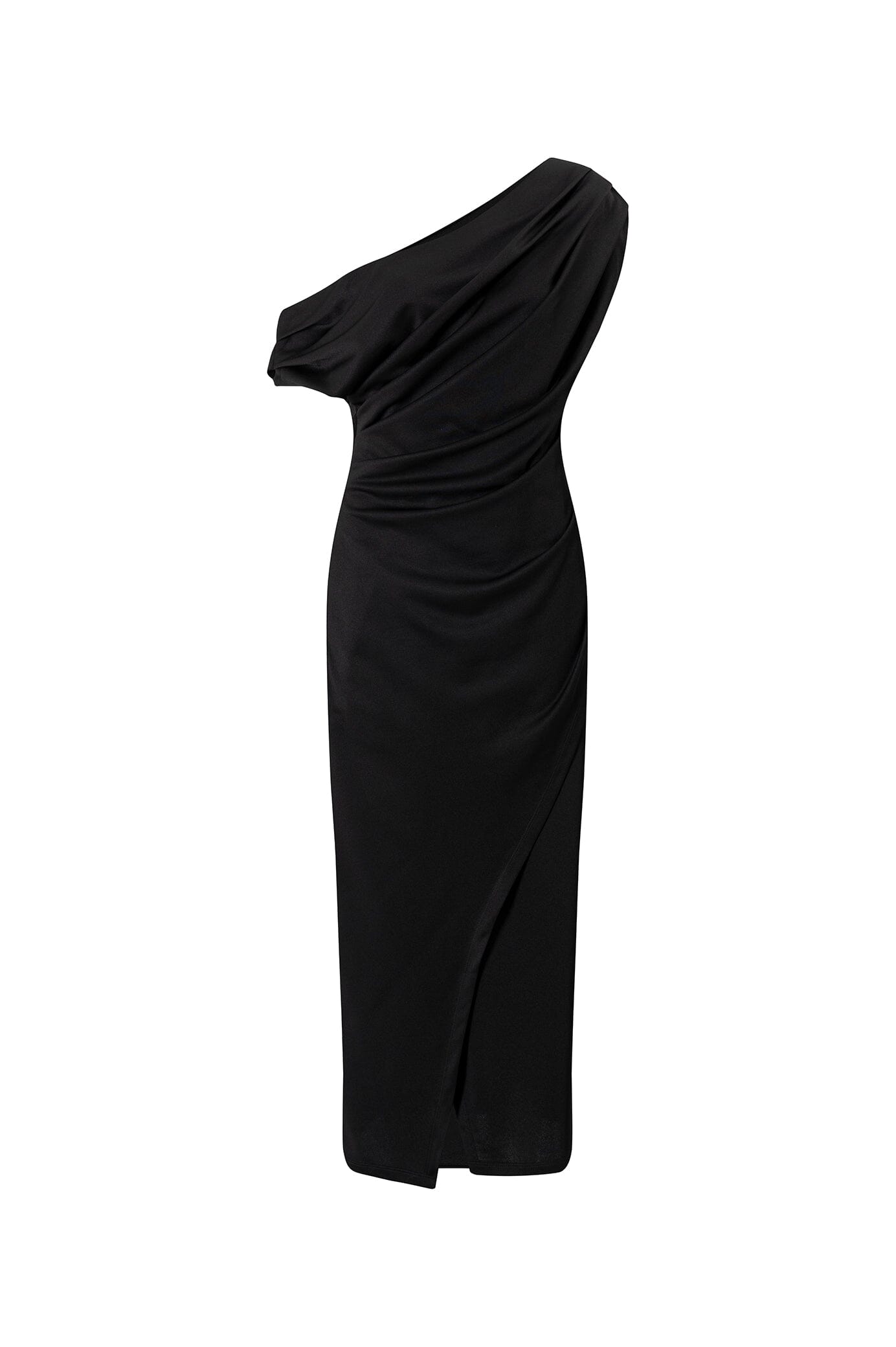 Roslyn Off Shoulder Midi Dress Black