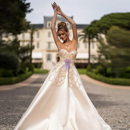 Beaded Butterfly  Evening Dress