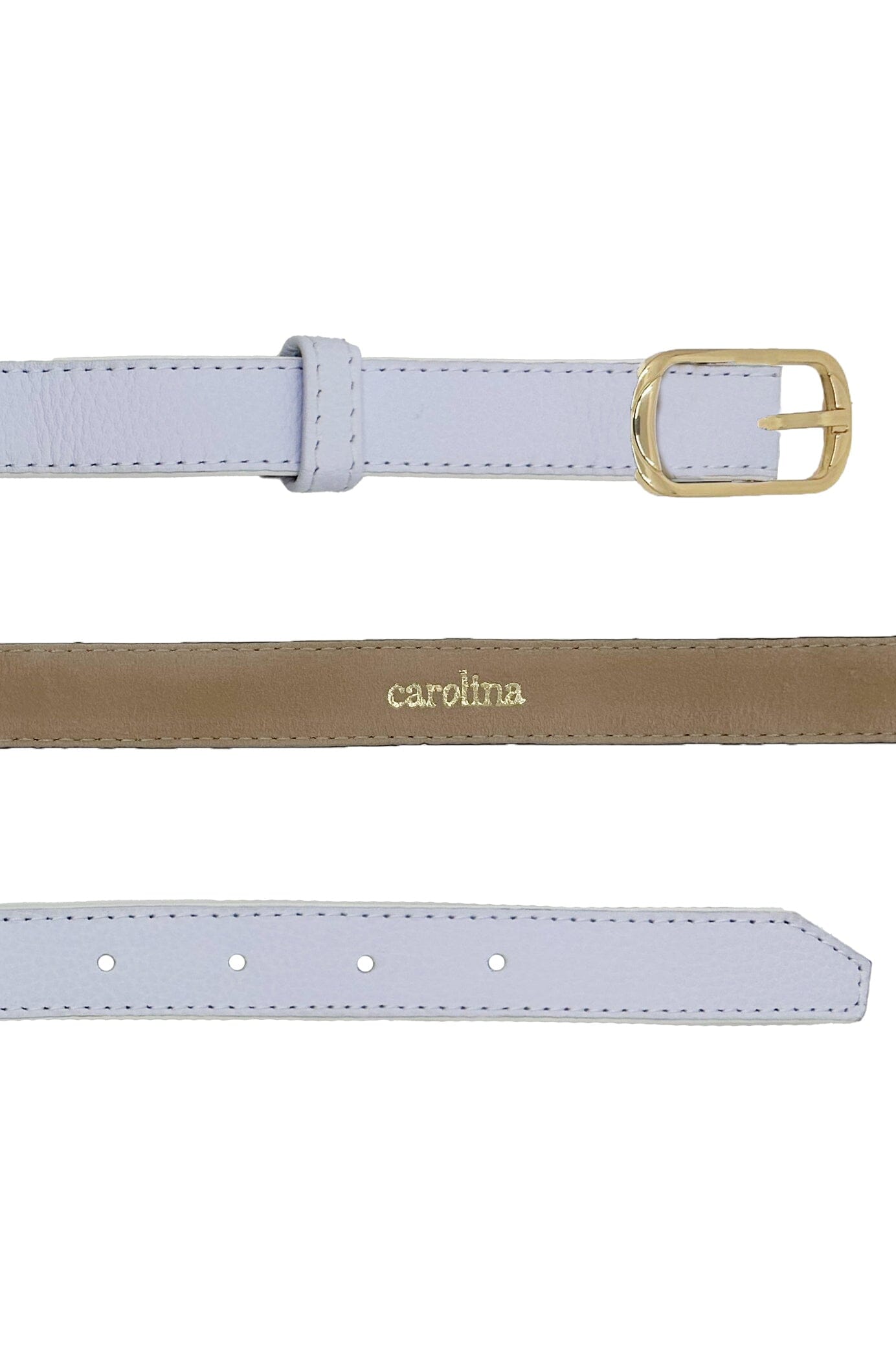 Skinny Belt White