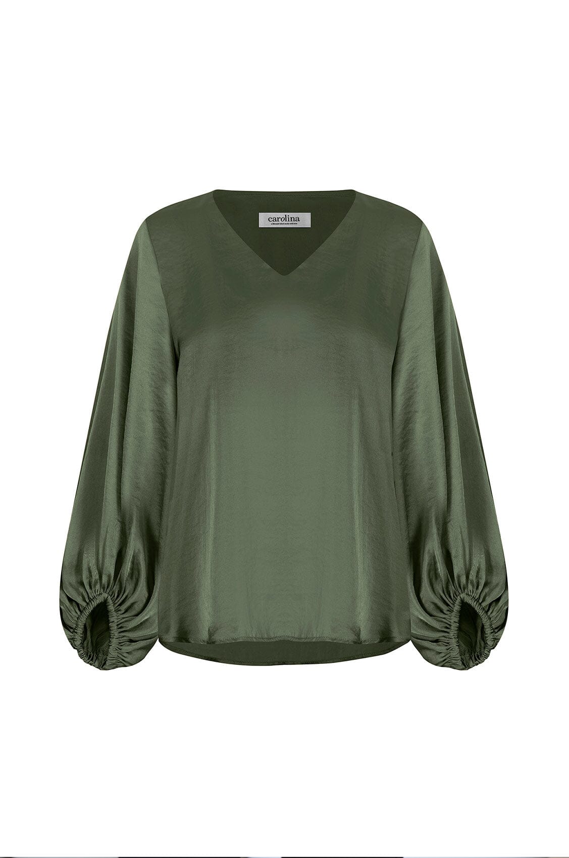 Sophia V-Neck Long Sleeve Top Olive