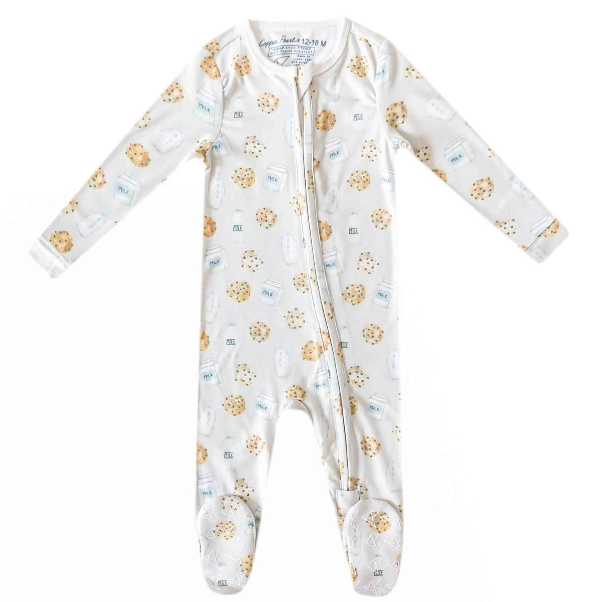 Zip-Up Footie Pajama - Chip