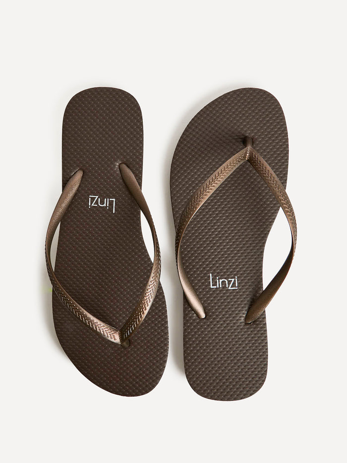Aluna Brown Flip Flops