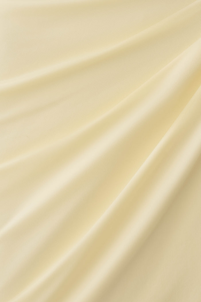 Alyn Off Shoulder Draped Mini Dress - Lemon