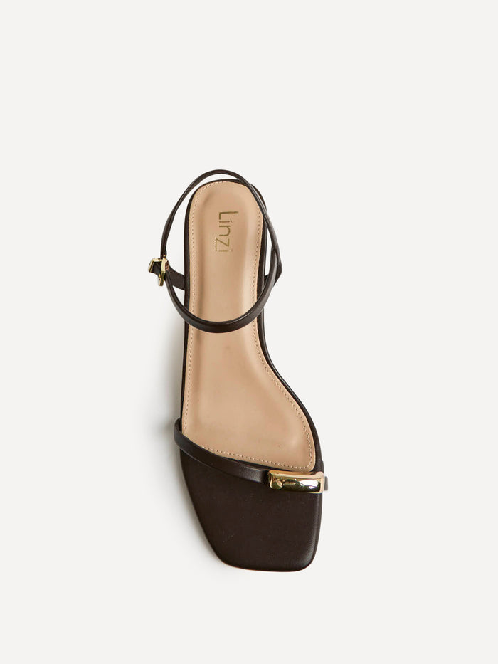 Amira Brown Heeled Sandals