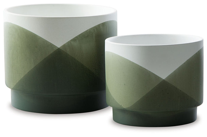 Ardenridge - Planter Set (Set of 2) - Green / White