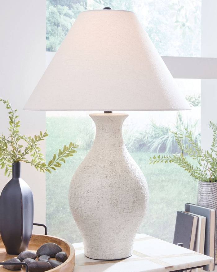 Ashbend - Ceramic Table Lamp - Antique White