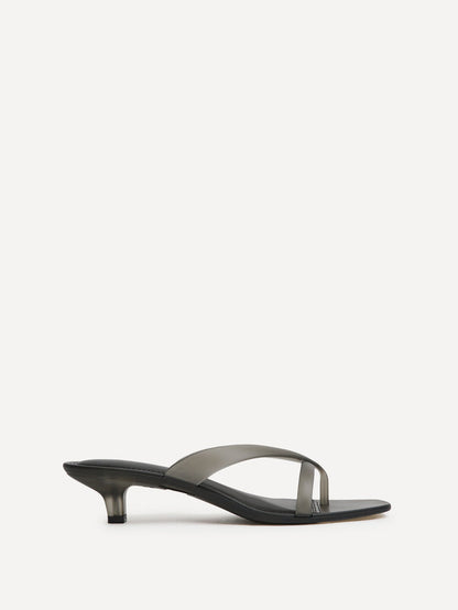 Axis Black Jelly Heeled Sandals