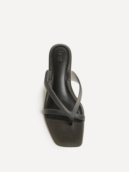 Axis Black Jelly Heeled Sandals