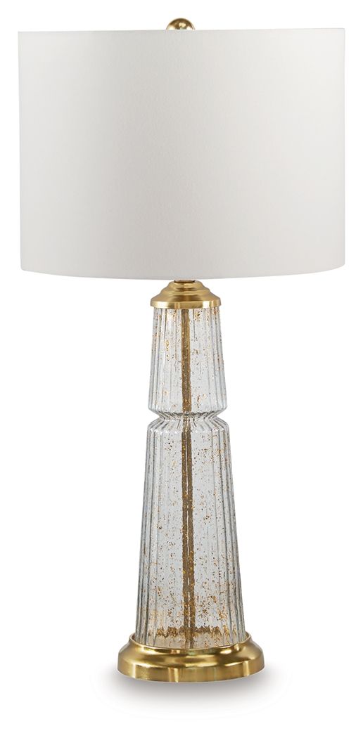 Bakersboro - Glass Table Lamp - Clear / Gold Finish