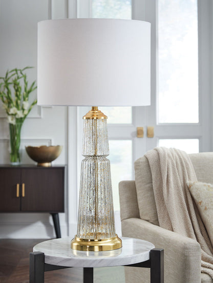 Bakersboro - Glass Table Lamp - Clear / Gold Finish