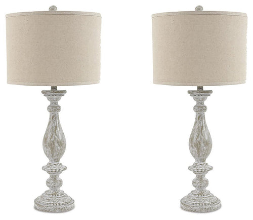 Bernadate - Poly Table Lamp (Set of 2) - Whitewash