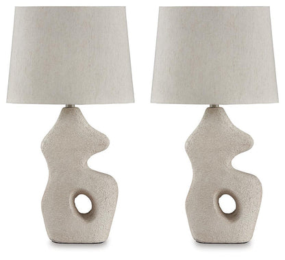 Chadrich - Paper Table Lamp (Set of 2) - Antique Beige