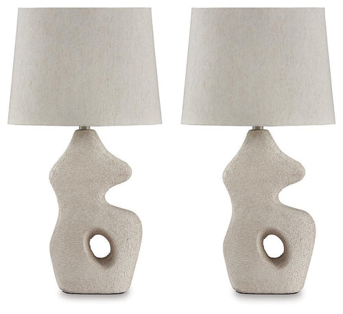 Chadrich - Paper Table Lamp (Set of 2) - Antique Beige