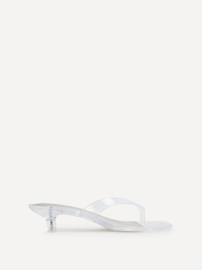 Cher Perspex Jelly Heeled Sandals
