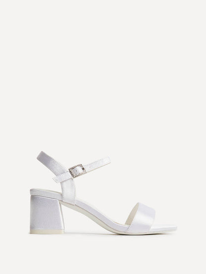 Cherish Bridal Ivory Satin Heeled Sandals
