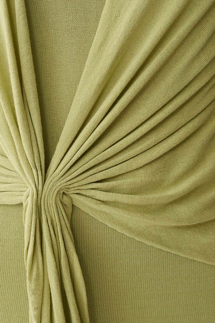 Cindylou Halter Knit Maxi Dress - Light Olive