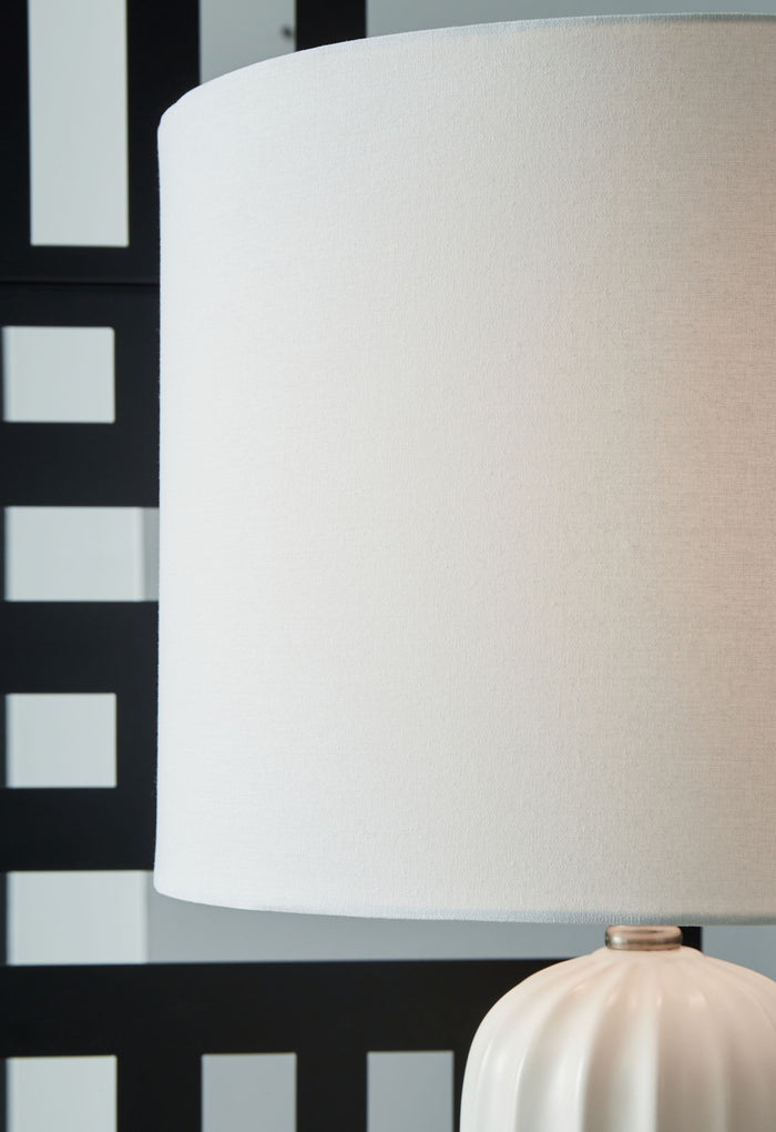 Clarkland - Ceramic Table Lamp (Set of 2) - White
