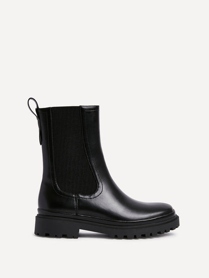 Command Black Chunky Chelsea Boots