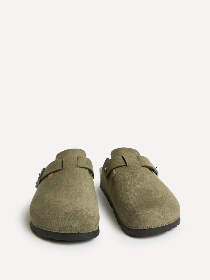 Cyrus Khaki Soft Footbed Clogs