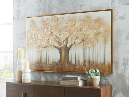 Dalewick - Wall Art - Brown / Gray / Gold Finish