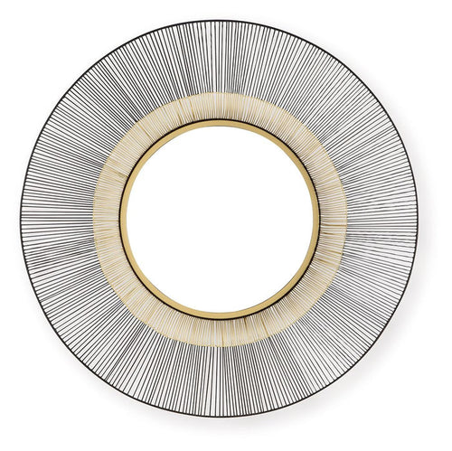 Dallmen - Accent Mirror - Black / Gold Finish