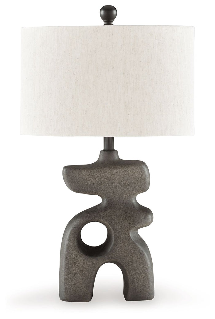 Danacy - Paper Table Lamp - Distressed Black