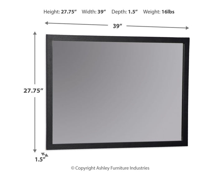Danziar - Bedroom Mirror - Black