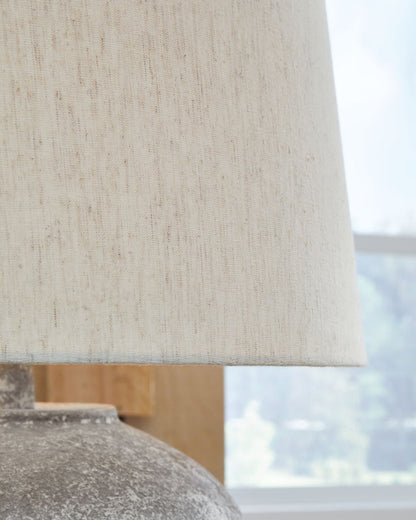 Dreward - Paper Table Lamp - Distressed Gray