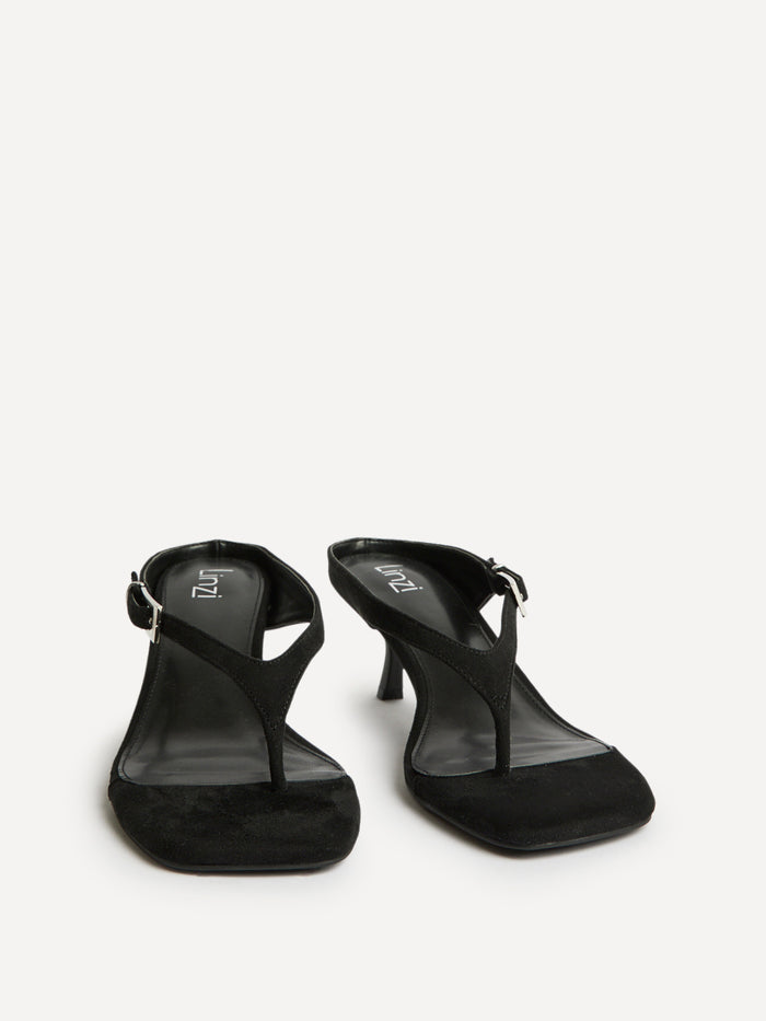 Elanie Black Mule Heels